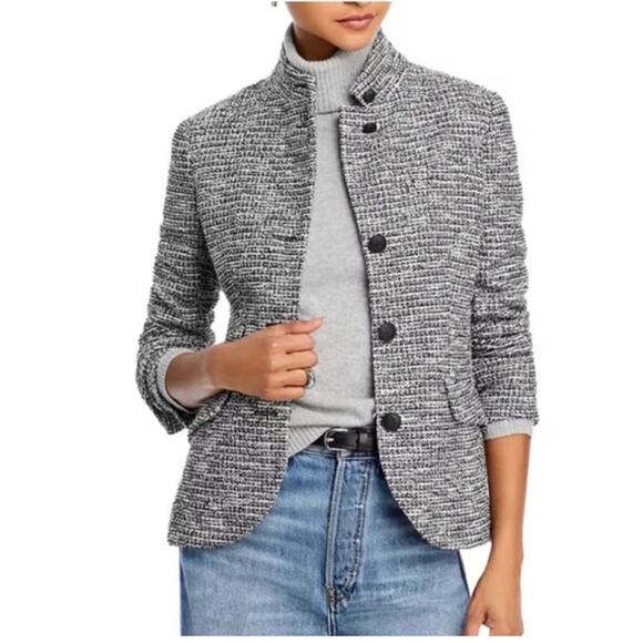 Rag & Bone Slade Italian Tweed Blazer Black Multi 00 - Picture 4 of 12